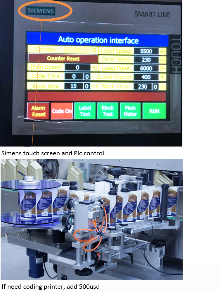 Stroj za avtomatsko nalepko z dvojno steklenico
